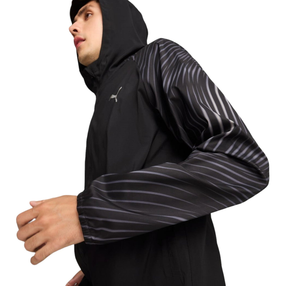 Puma Run Favourite AOP Wovn Mens Jkt Blk