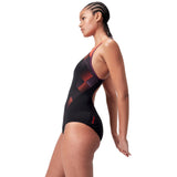 Speedo Womens Placement Laneback Black