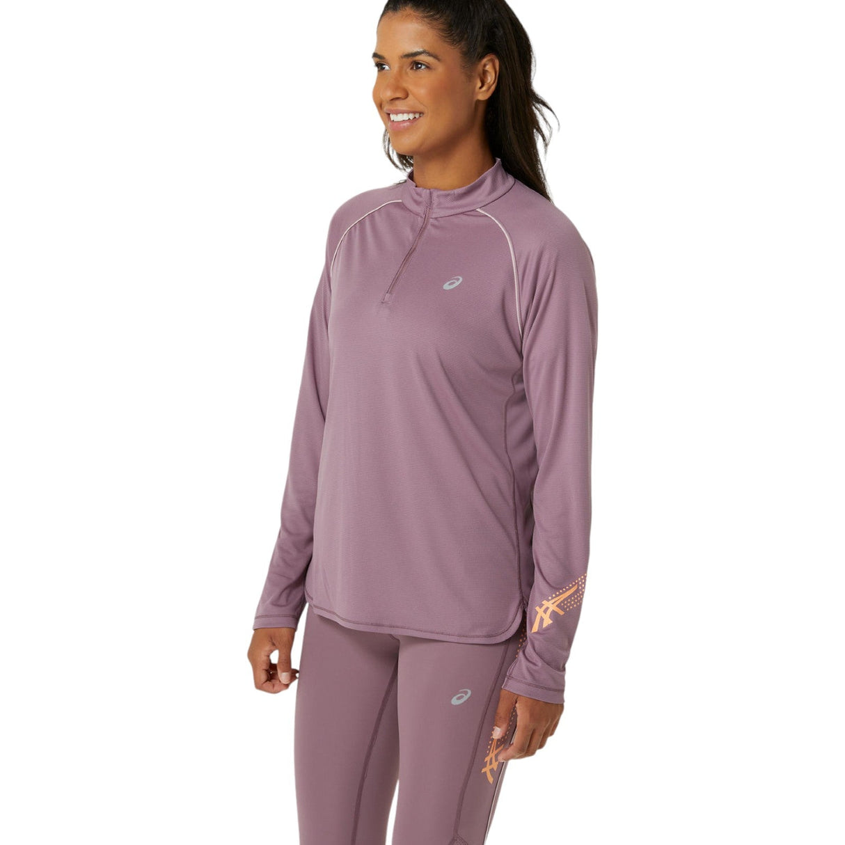 ASICS WMNS ICON LS 1/2 ZIP PINK