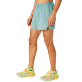ASICS MENS ROAD 5IN SHORT GREEN