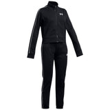 UA Girls Icon Knit Crp Tracksuit Black