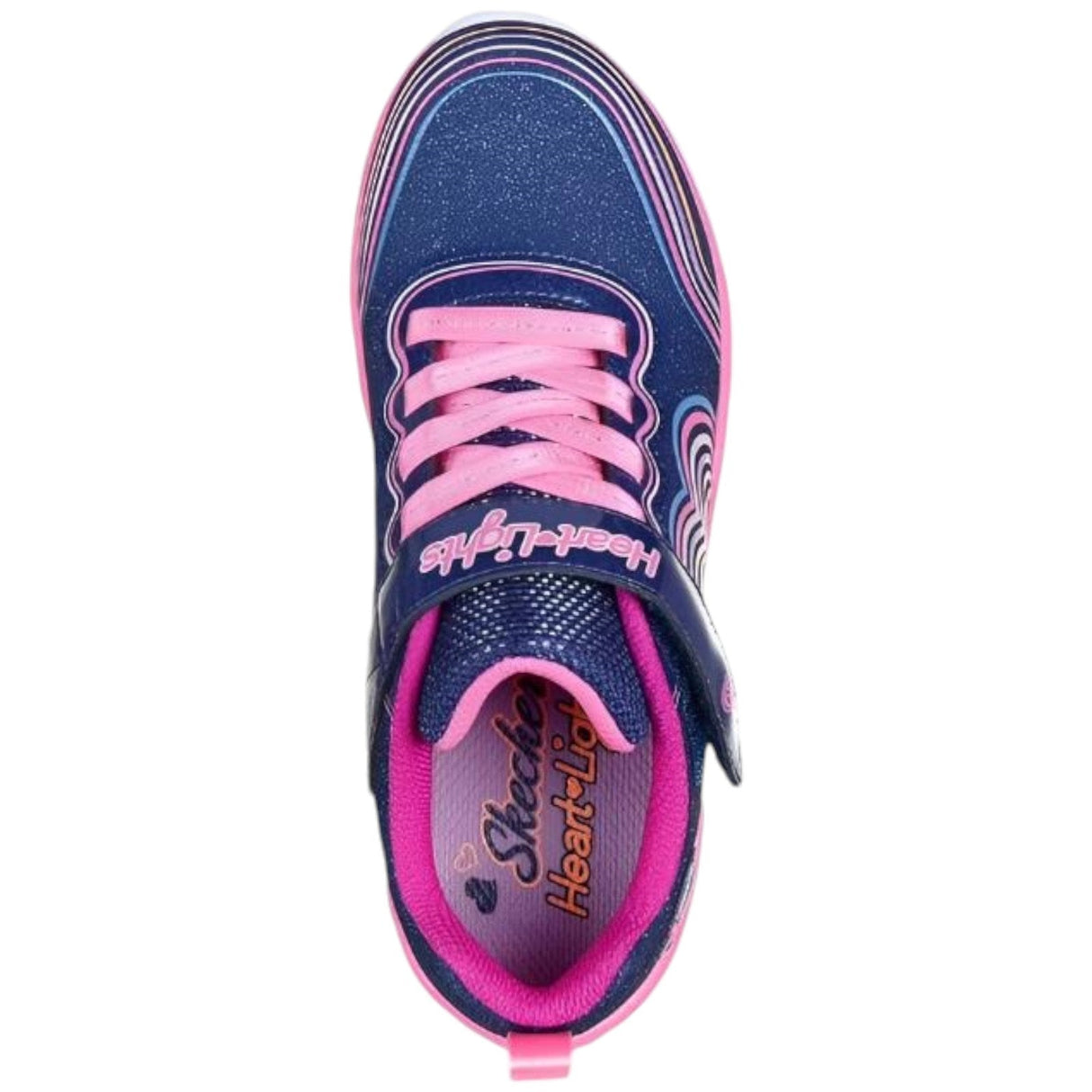 Skechers Girls Heart Light Retro Navy