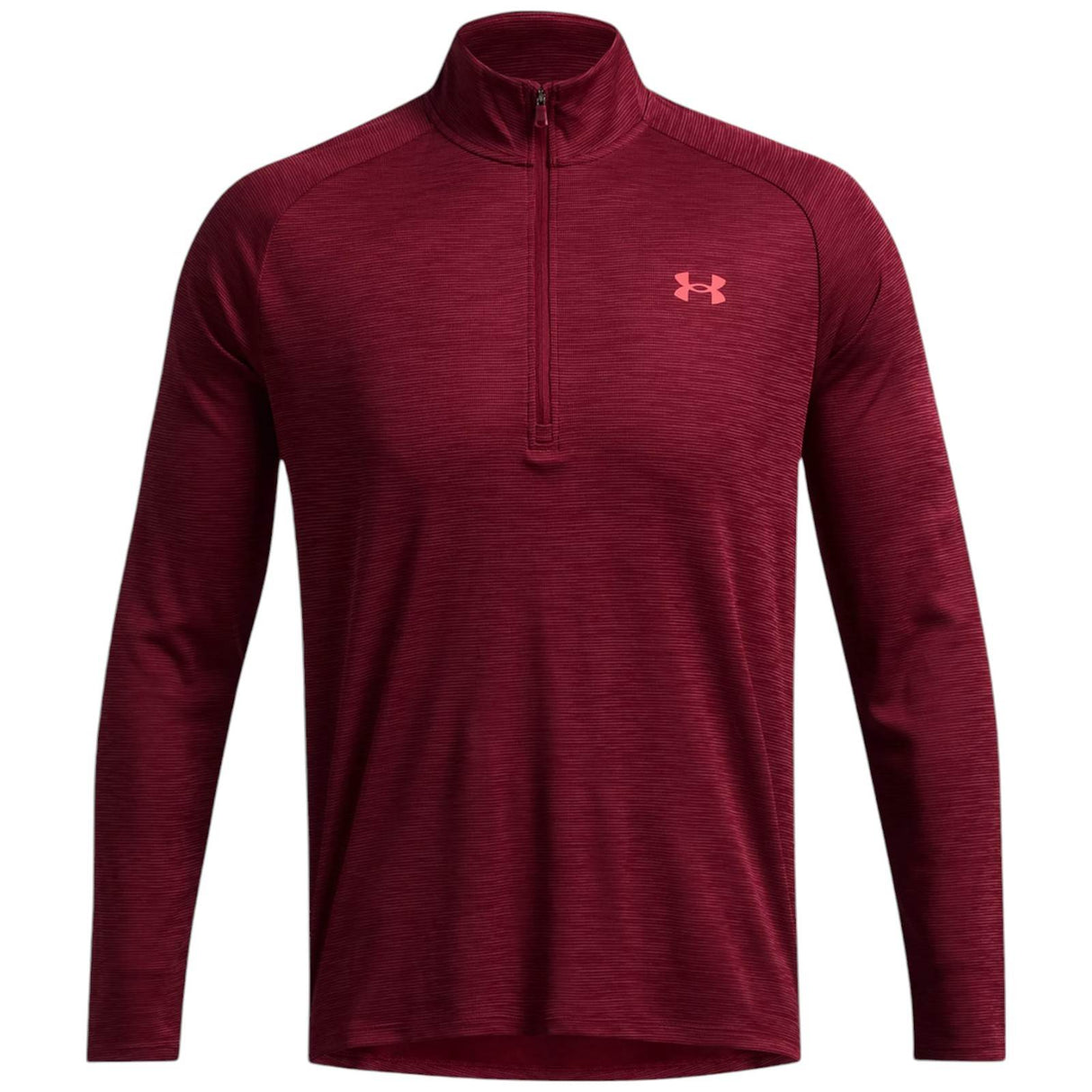 UnderArmour UA Tech Textured 1/2 Zip Red
