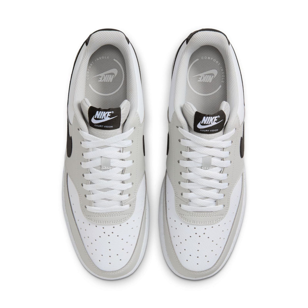 Nike Mens Court Vision Low Grey White