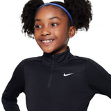 Nike DF LS Half Zip Girls TOP Black