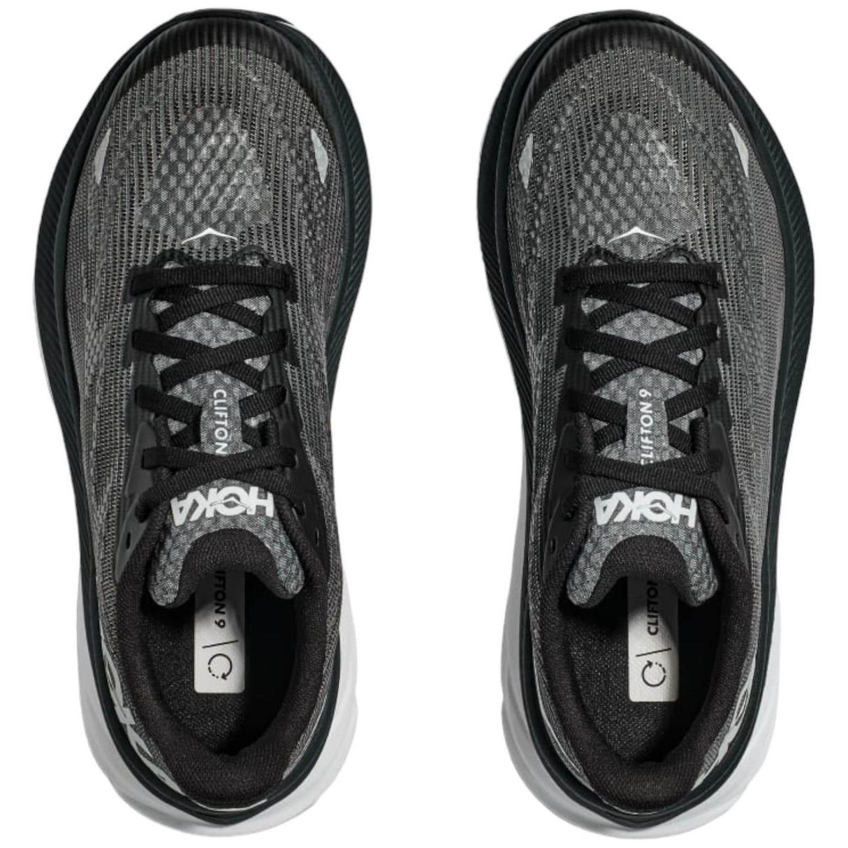 Hoka CLIFTON 9 Kids Unisex Black/White