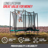BERG Favorit Regular 330 Trampoline Green + Safety Net Comfort