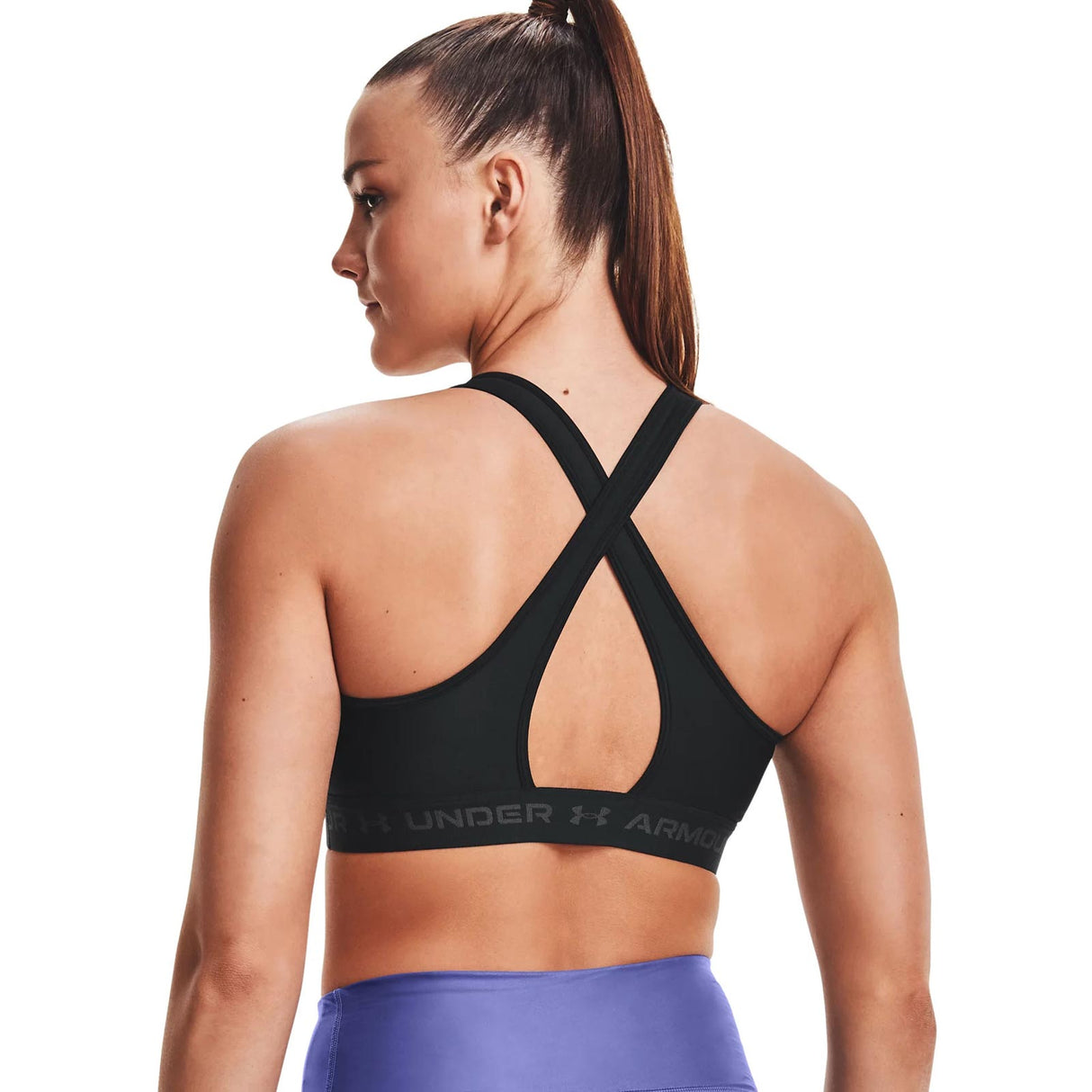 UA CROSS BACK Mid Bra Black