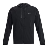 UA Mens Stretch Woven Windbreaker Black