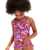 SPEEDO LTS DIGI FRILL TRSP IF PINK/PUR