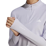 adidas Womens TF Training QZ LS Purple