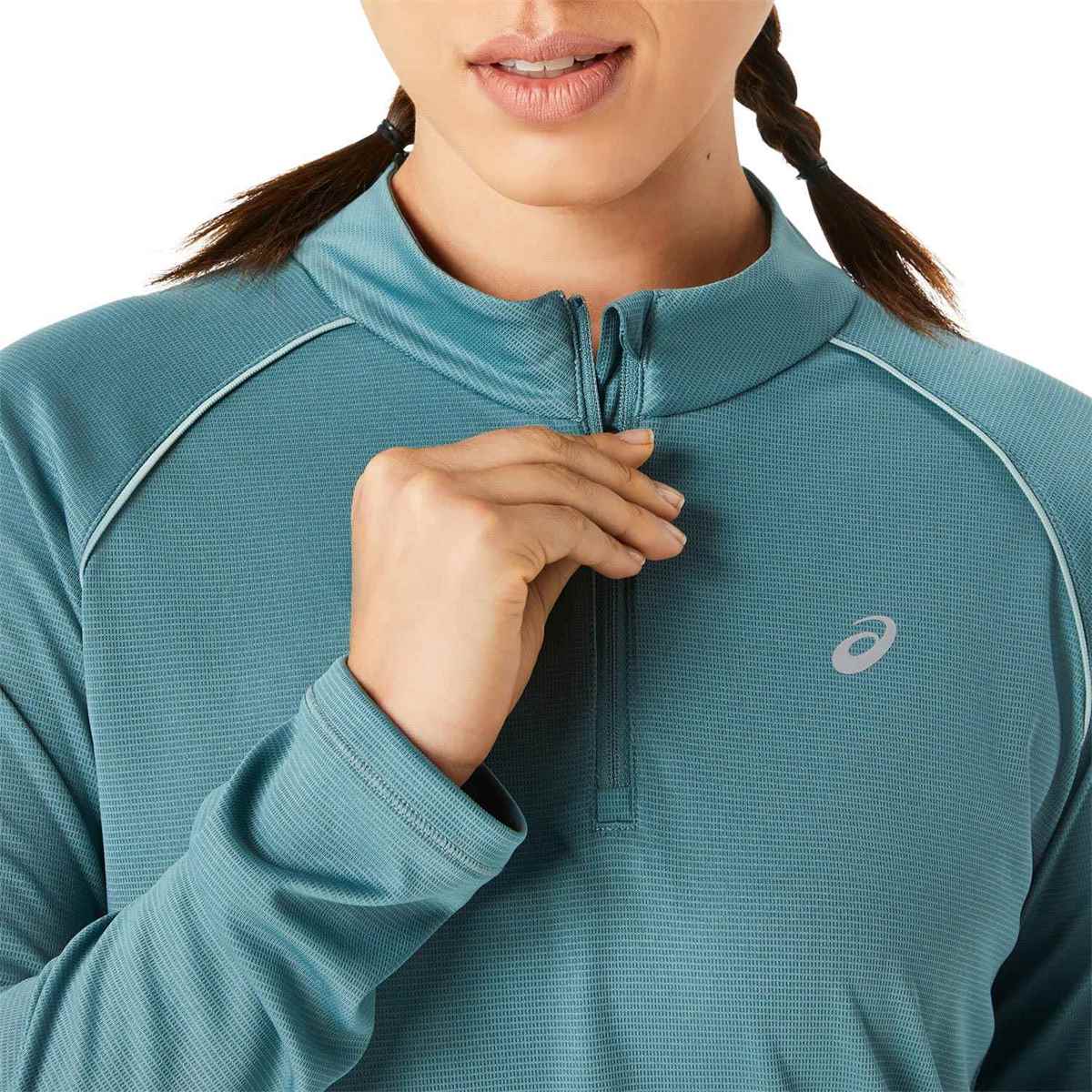 Asics Womens Icon LS HZ Top Green