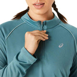 Asics Womens Icon LS HZ Top Green