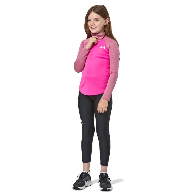 UA Girls Tech Graphic Half Zip Pink