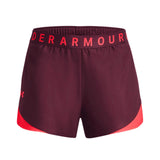 UA Womens Play Up Shorts 3.0 Maroon