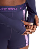 Nike Wmns NP DF Crop LS Femme Tee Purple