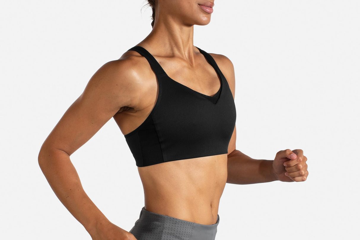 Brooks Drive Convertible Run Bra Black