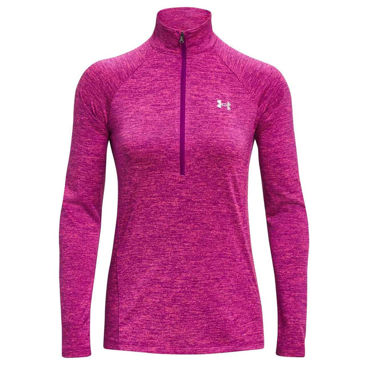 UA Wmns Tech 1/2 Zip - Twist Tee Purple