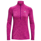 UA Wmns Tech 1/2 Zip - Twist Tee Purple