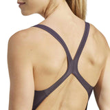 adidas Womens 3 Bars Swimsuit Purple