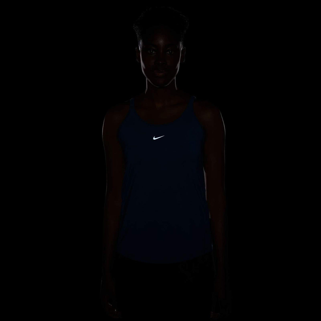 Nike Wmns One Classic DF Stripy Tank Blu