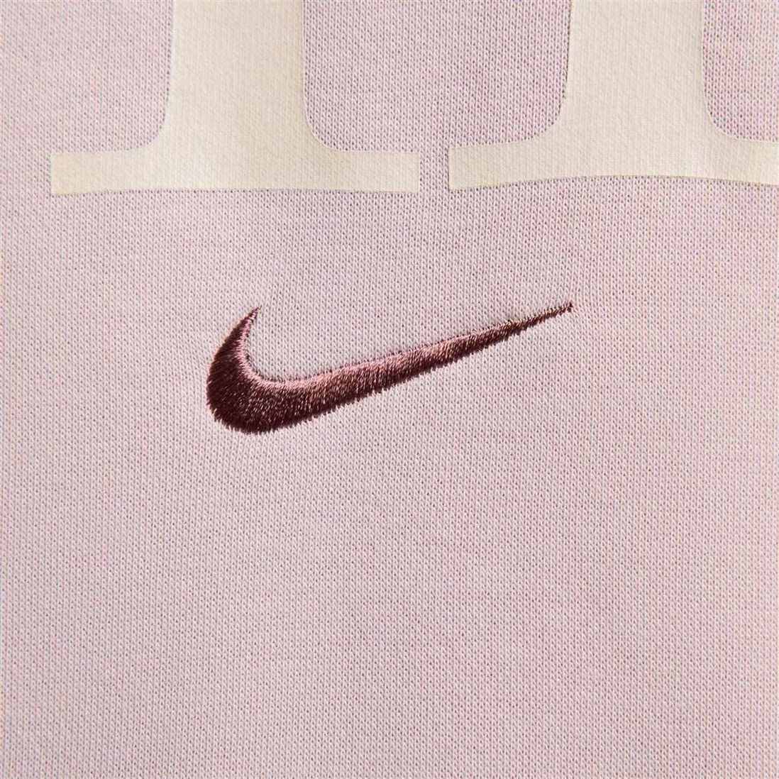 Nike W NSW PHNX FLC OS Logo Crew Pink