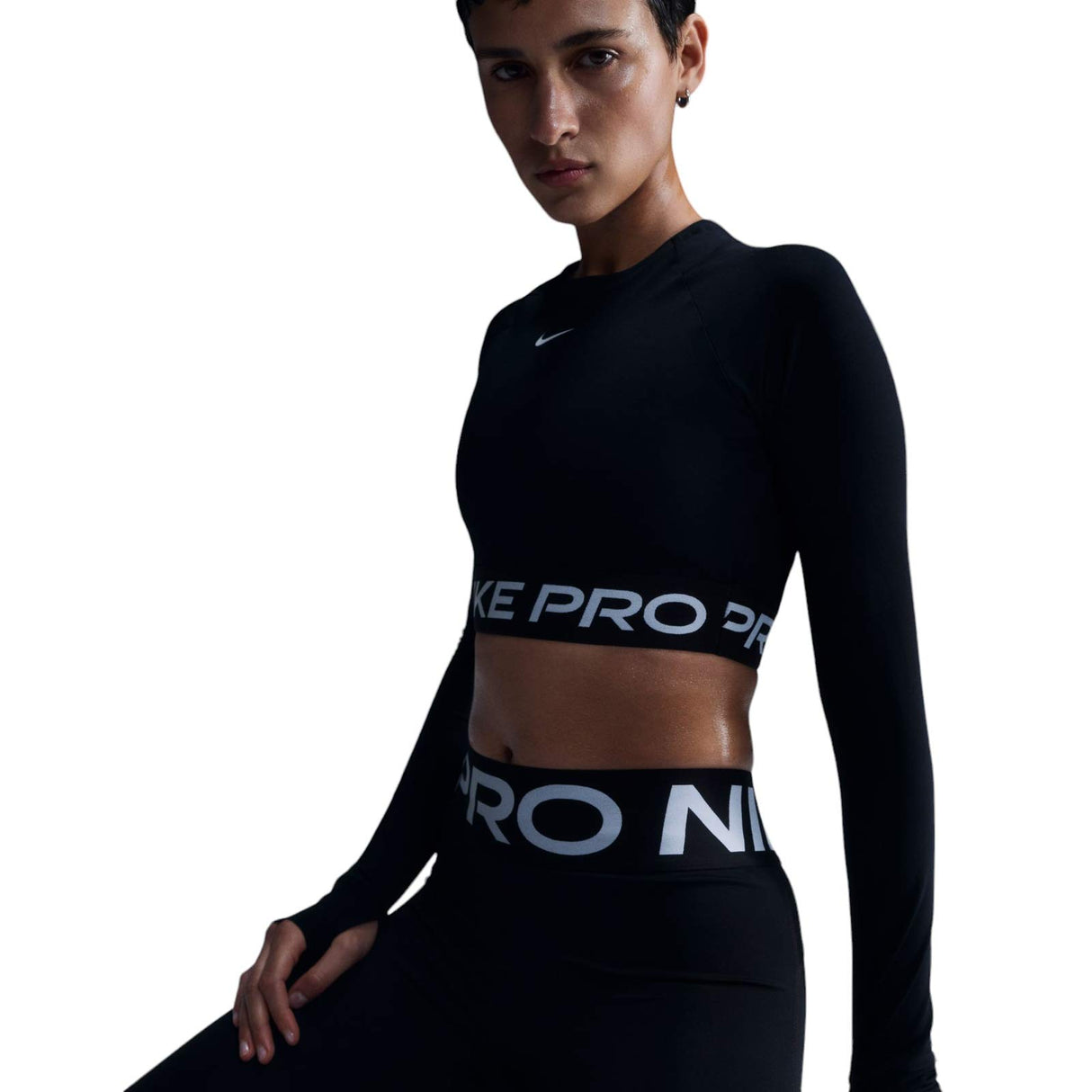 Nike Pro 365 LS Womens Top Black