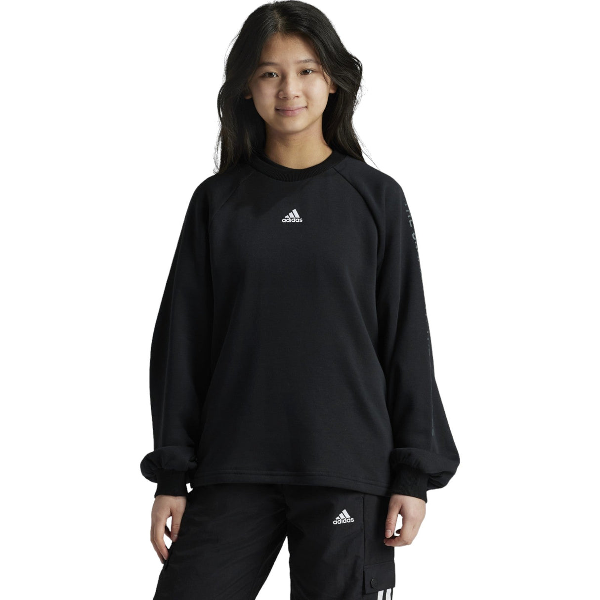 adidas Jam Girls Crew Sweat Black