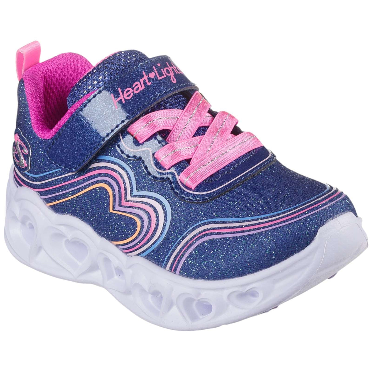 Skechers Girls Heart Light Retro Navy