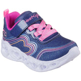 Skechers Girls Heart Light Retro Navy