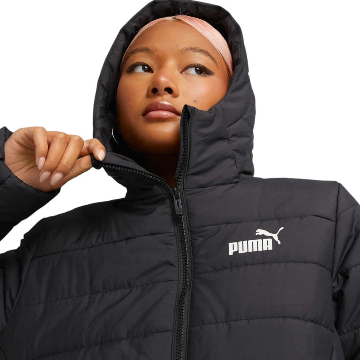 Puma Ess Hooded Padded Wmn Jacket  Black