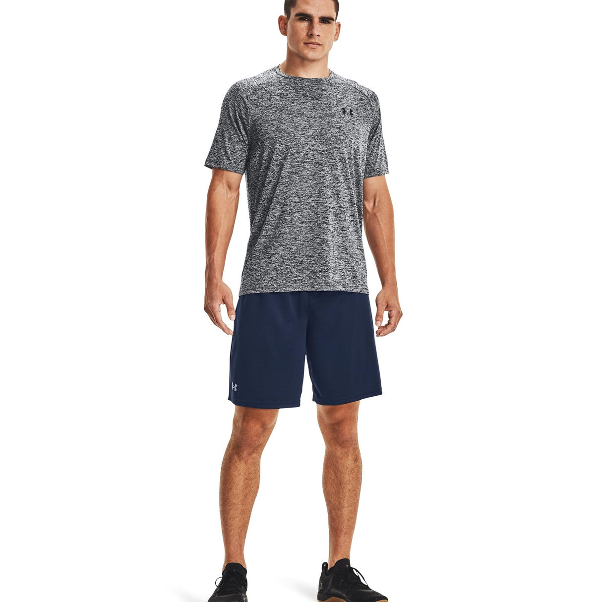 UA Tech 2.0 Mens SS Tee Black Marl