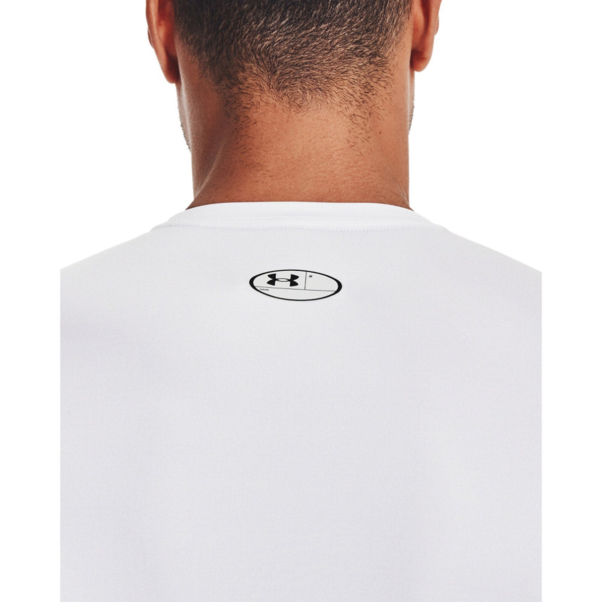 UA Mens HG Armour Comp LS Tee White