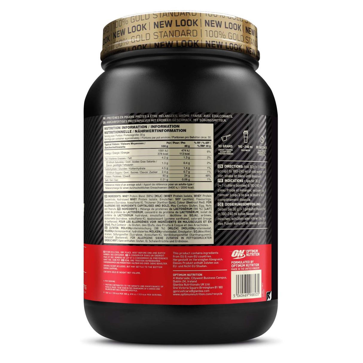 ON Gold Standard 100% Whey 908g Tub