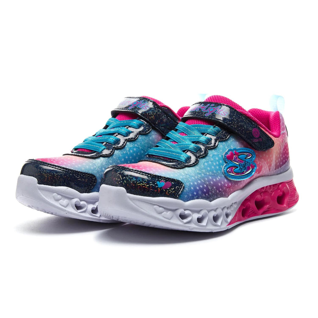 Skechers Heart Lights Jnr Girls Fw Ny/Pk
