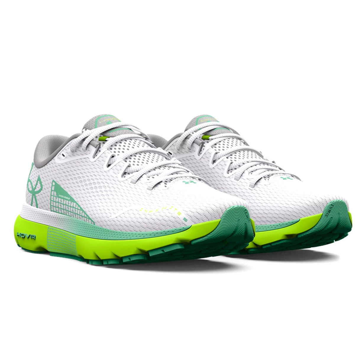 UA HOVR Infinite 5 Womens White/Yellow