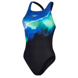 SPEEDO PLMT DIGI LBK 1PC AF BLACK/BLUE