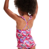 SPEEDO LTS DIGI FRILL TRSP IF PINK/PUR