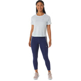 ASICS WOMENS RACE HIGH WAIST TIGHT BLUE