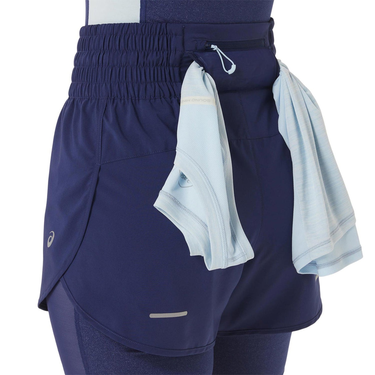ASICS WOMENS NAGINO 4IN RUN SHORT BLUE