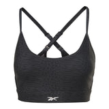 Reebok Womens Lux Strappy Bra AOP MS Blk