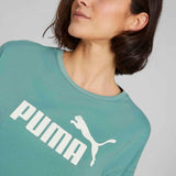 Puma Wmns ESS Cropped Logo Tee Blue