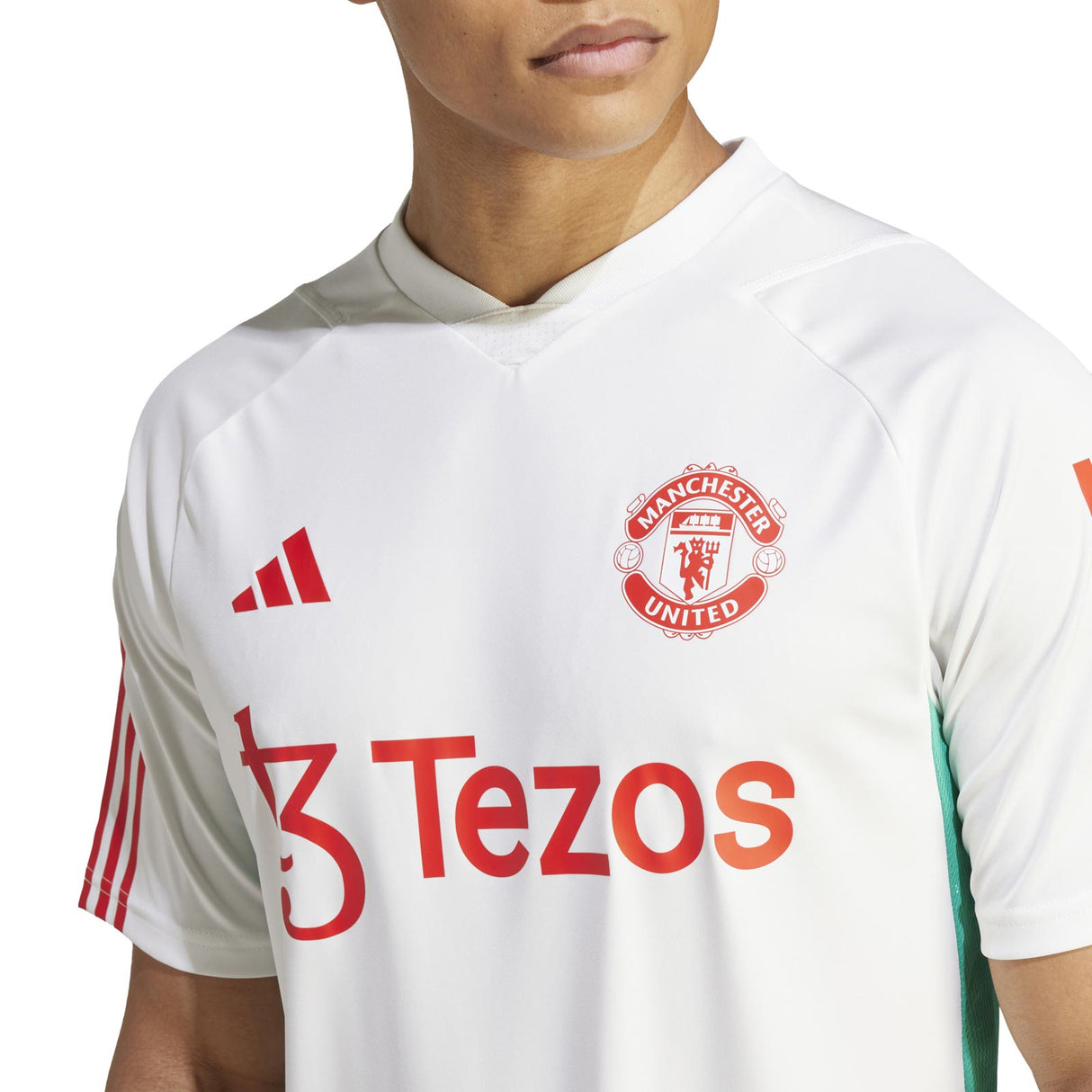 adidas Man Utd 23 Training Jersey White
