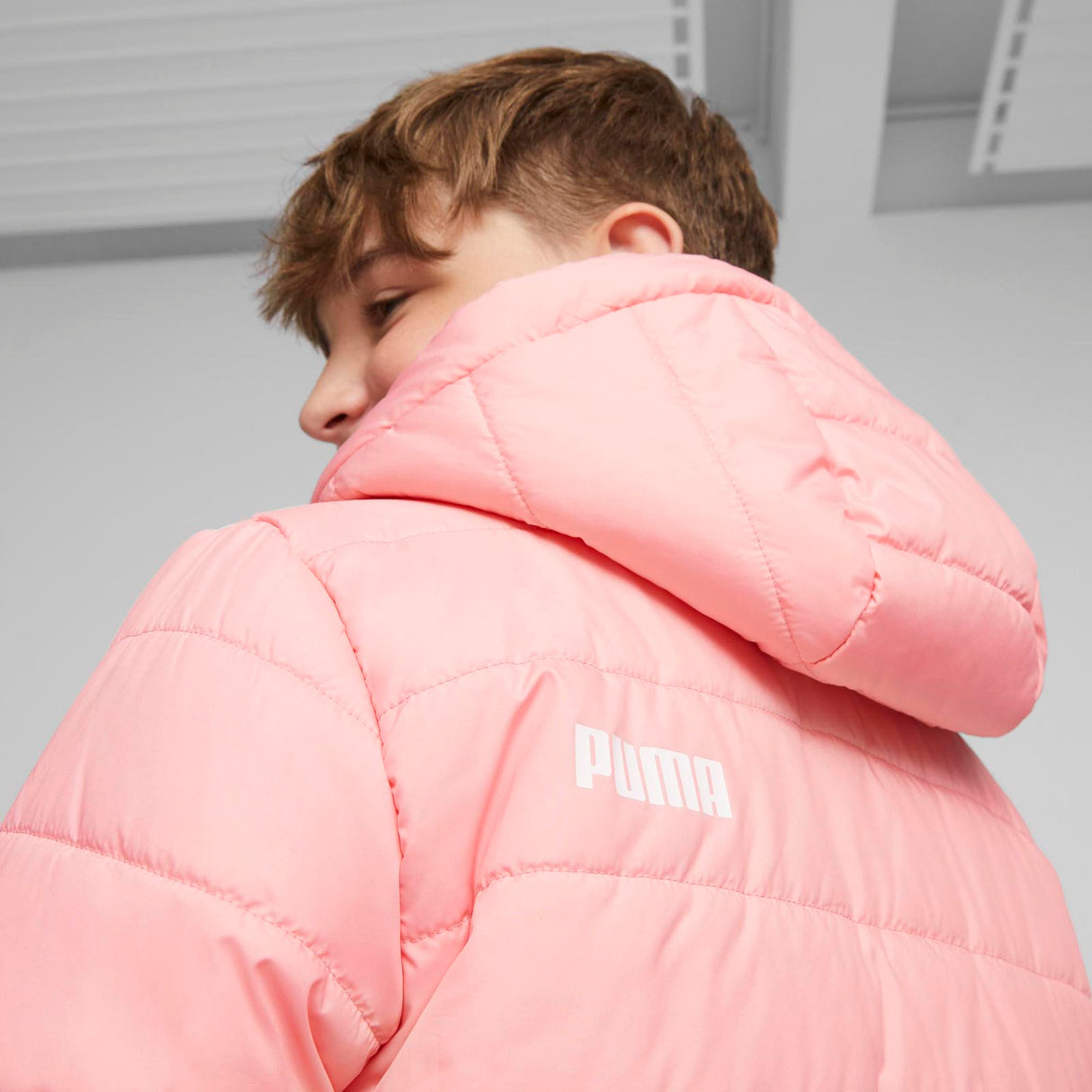 Puma Girls ESS Hooded Padded Jacket Pink