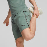Puma Mens Fit Taped 7in Woven Short Grn