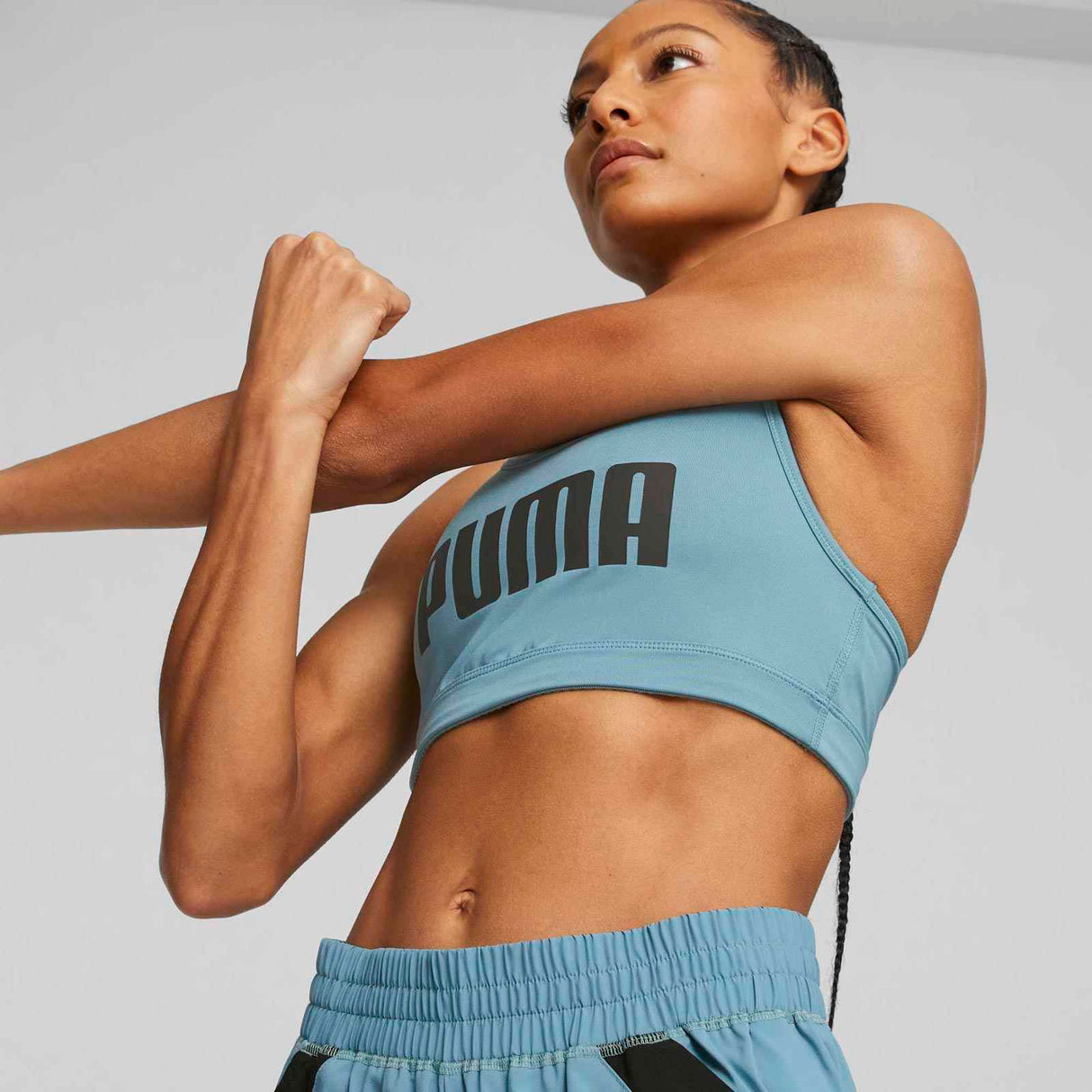 Puma Wmns Mid impact 4keeps bra Blue