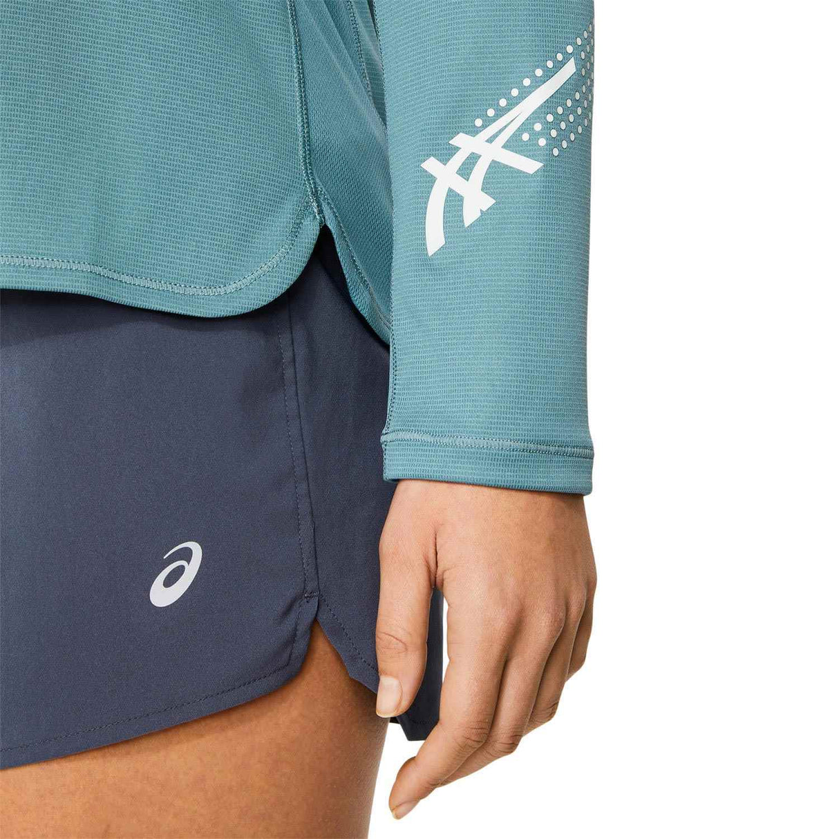 Asics Womens Icon LS HZ Top Green