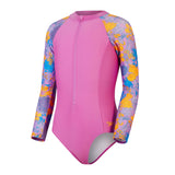 Speedo Girls Long Sleeve Swimsuit Purple