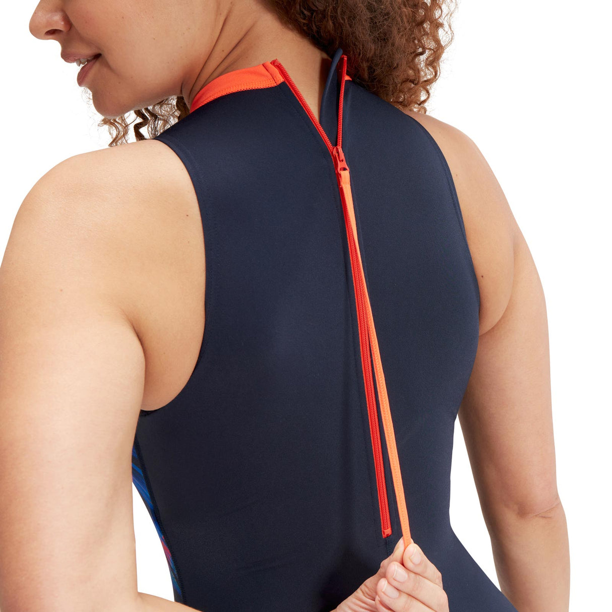 Speedo Womens Printed Hydrasuit Navy