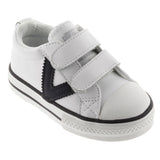 Victoria Velcro Canvas Sneaker Jnr Wh/Bk